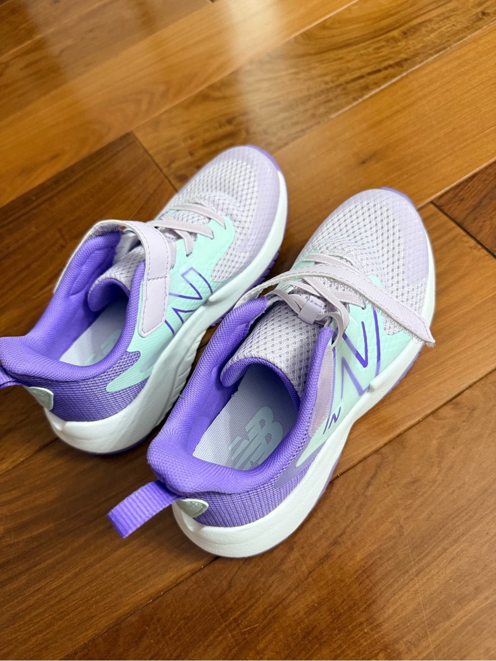New Balance Kids Lavender and Mint Lightweight Sneakers